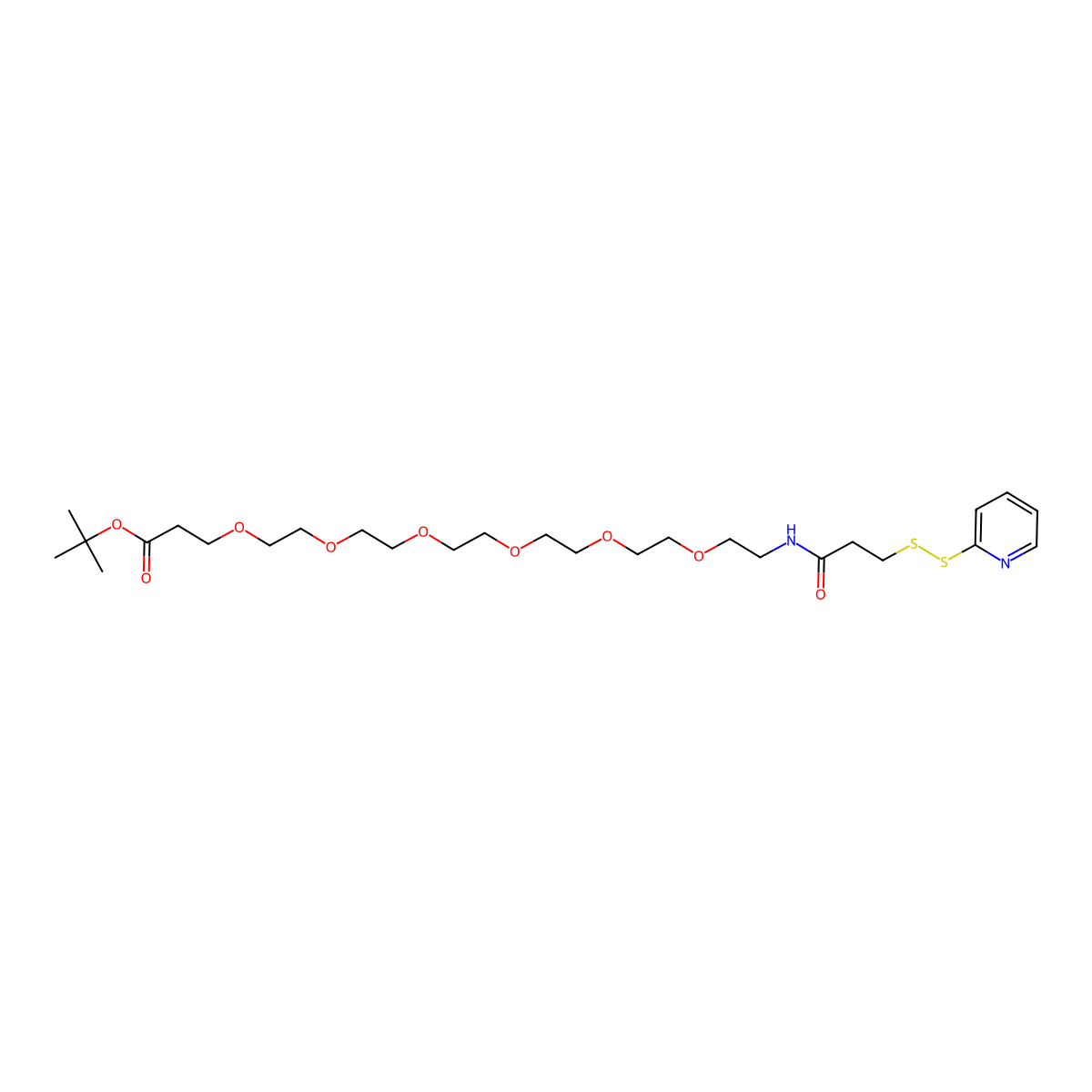 SPDP-PEG6-t-butyl ester molecular structure, CAS 1818294-34-6