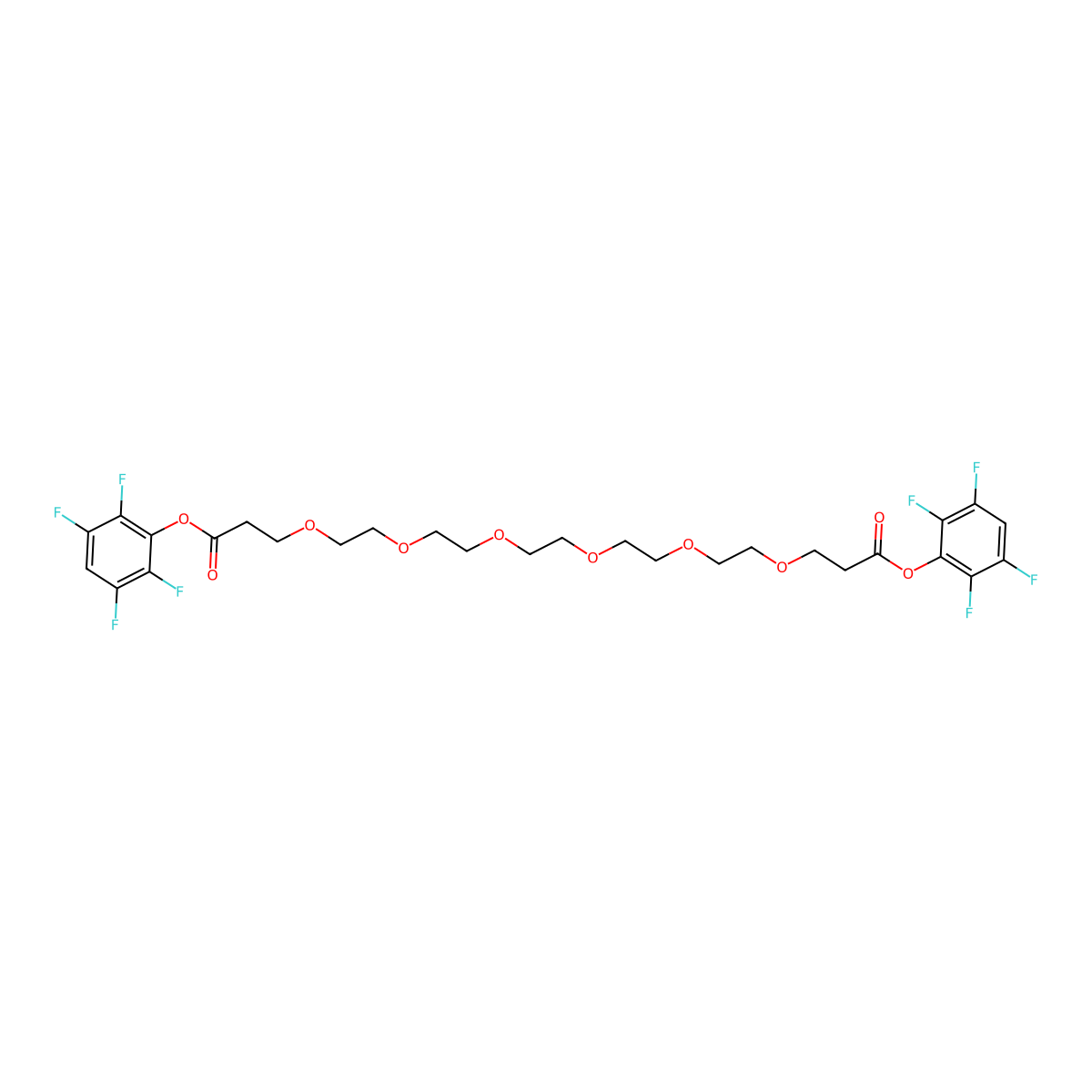 Bis-PEG6-TFP ester molecular structure, CAS 1818294-37-9