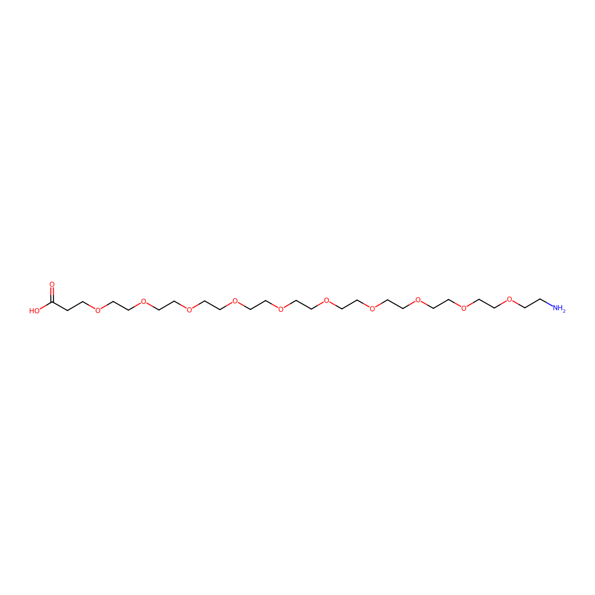 Amino-PEG10-acid molecular structure, CAS 1818294-41-5