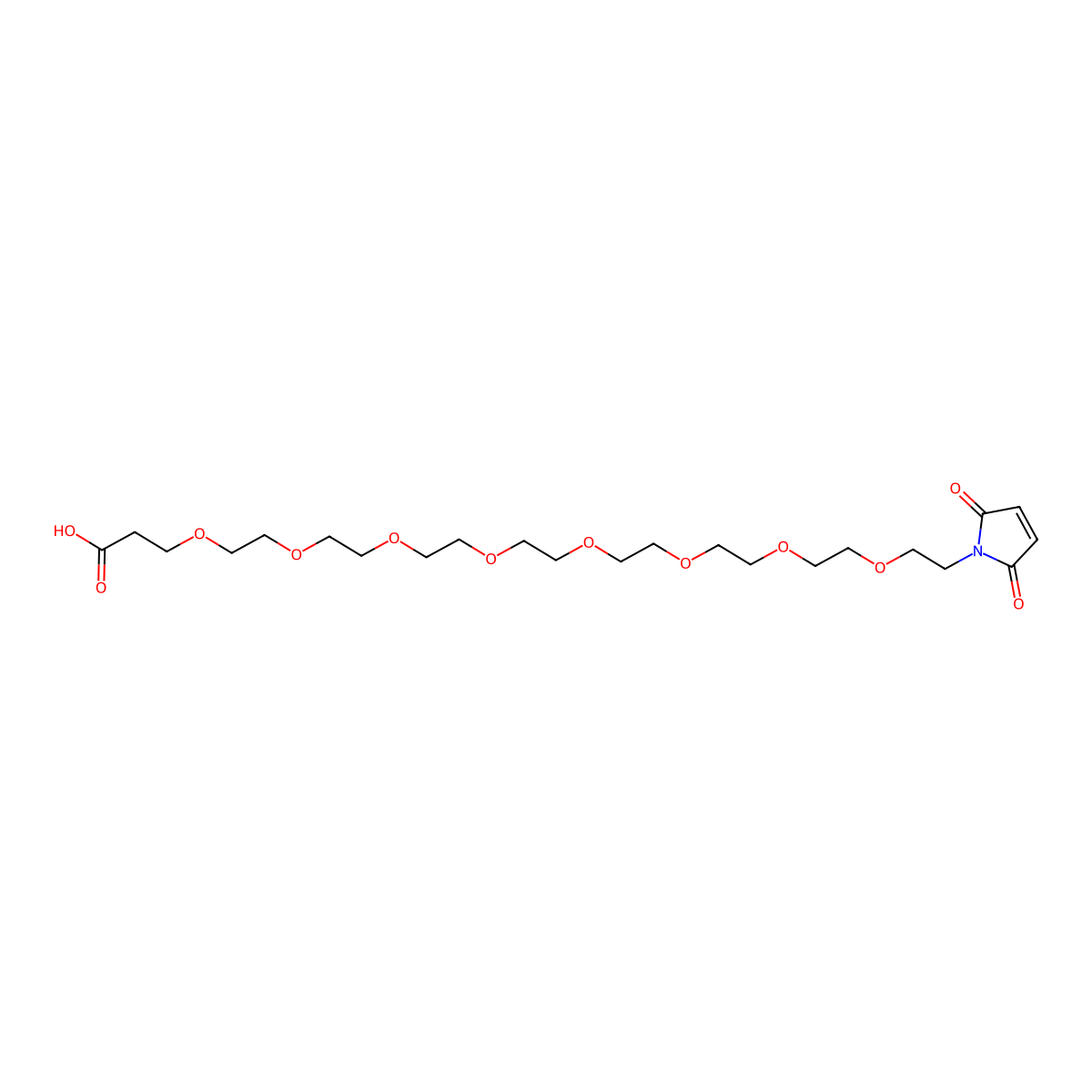 Mal-PEG8-acid molecular structure, CAS 1818294-46-0