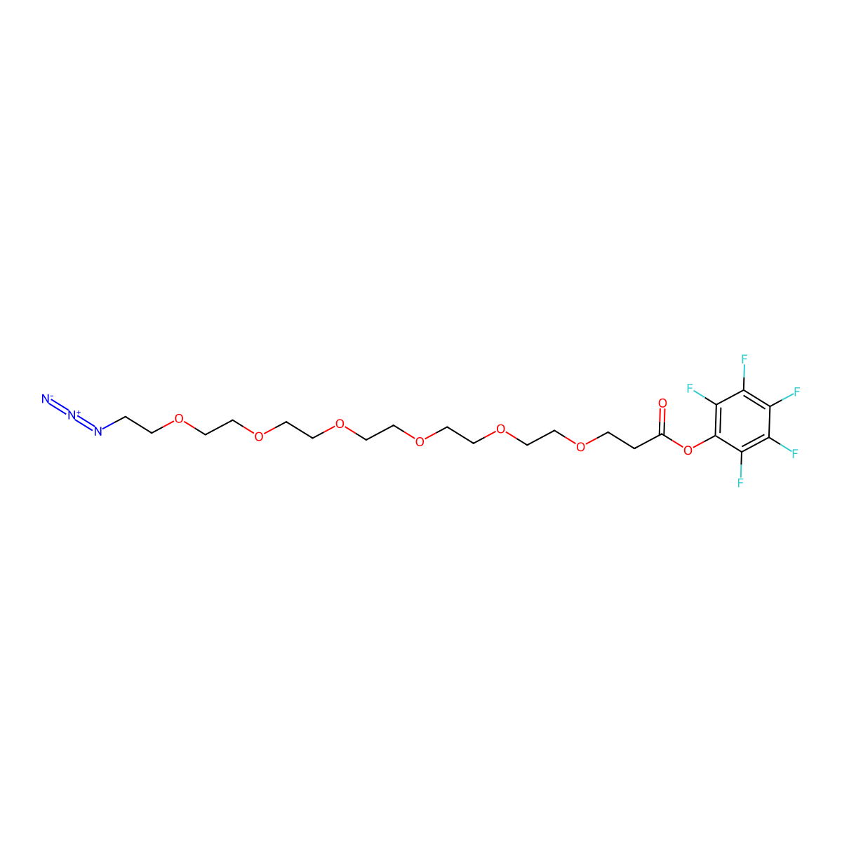 Azido-PEG6-PFP ester molecular structure, CAS 1818294-47-1