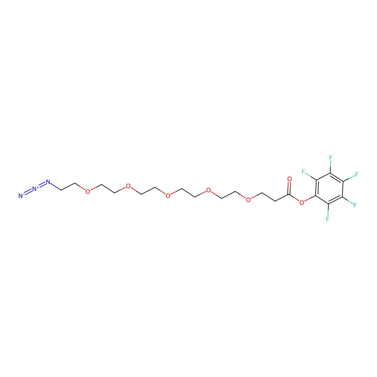 Azido-PEG5-PFP ester molecular structure, CAS 1818294-48-2