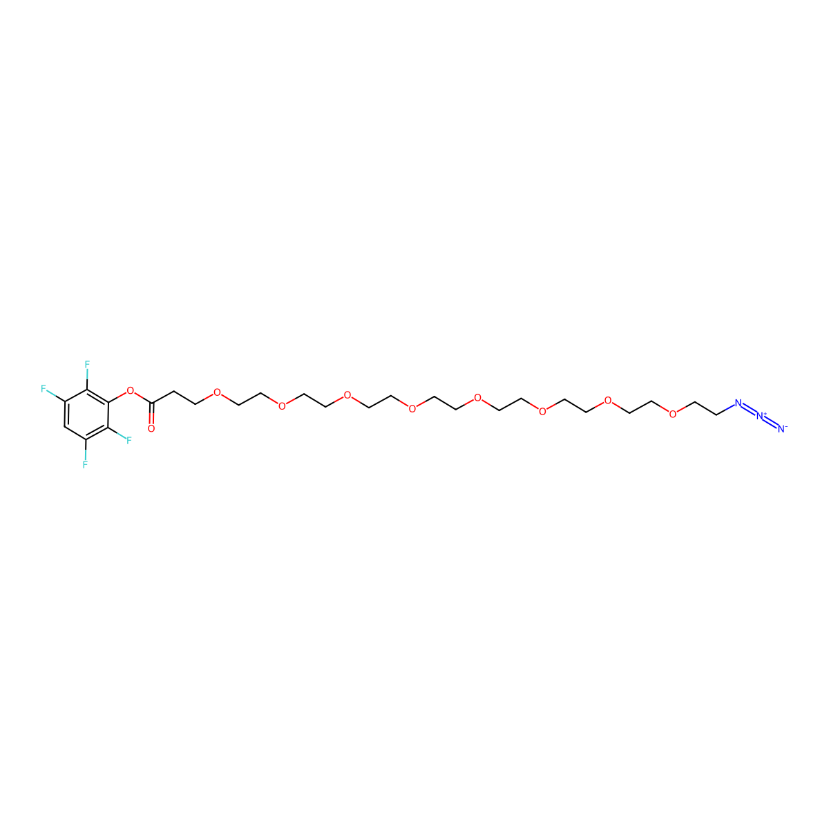 Azido-PEG8-TFP ester molecular structure, CAS 1818294-49-3
