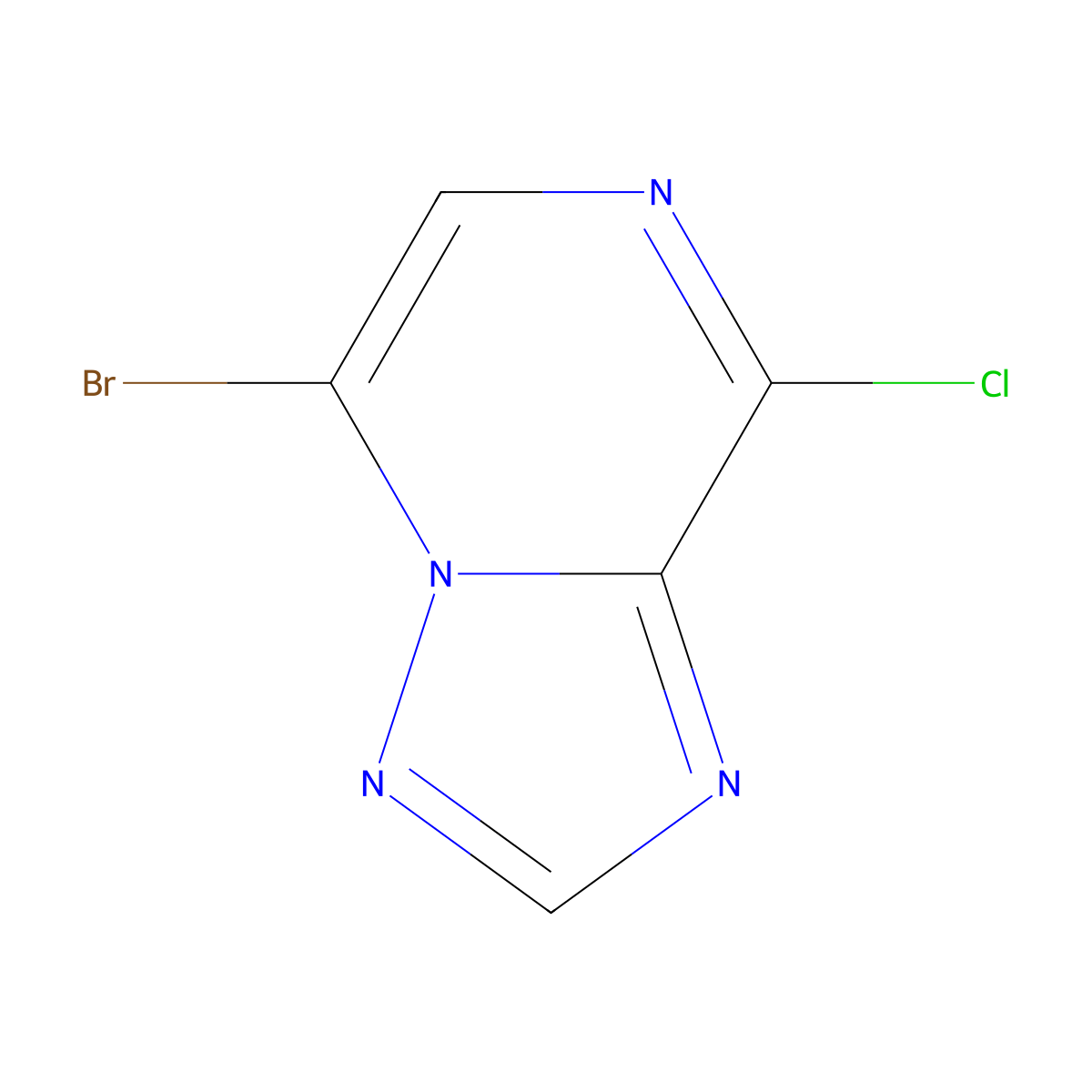 5-Bromo-8-chloro-[1,2,4]triazolo[1,5-a]pyrazine molecular structure, CAS 1818332-14-7