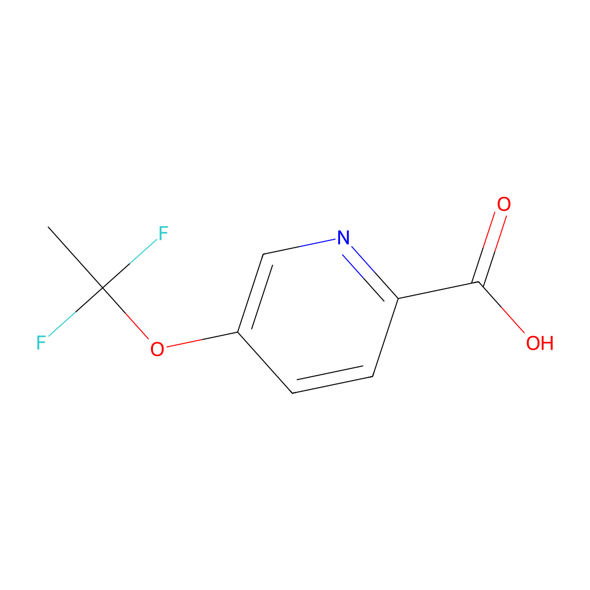 5-(1,1-Difluoroethoxy)pyridine-2-carboxylic acid molecular structure, CAS 1818341-40-0