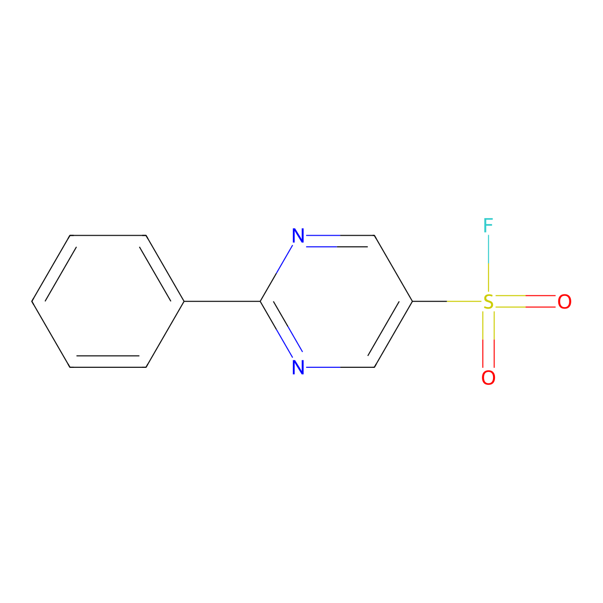 2-Phenylpyrimidine-5-sulfonyl fluoride molecular structure, CAS 1818370-21-6