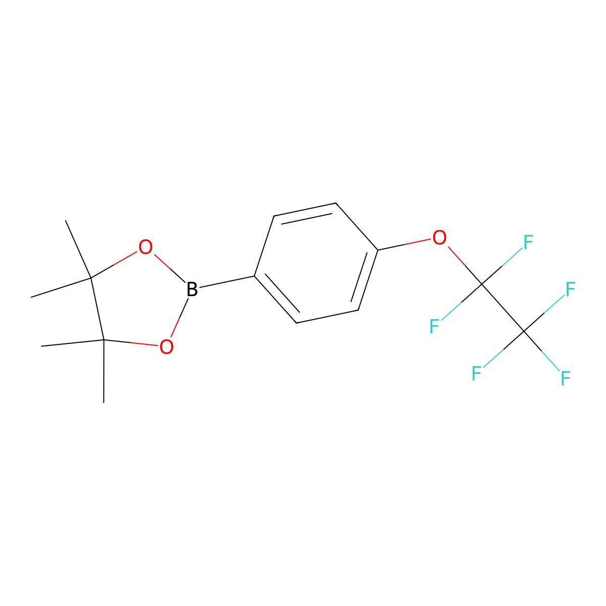 4,4,5,5-Tetramethyl-2-[4-(pentafluoroethoxy)phenyl]-1,3,2-dioxaborolane molecular structure, CAS 1818380-85-6