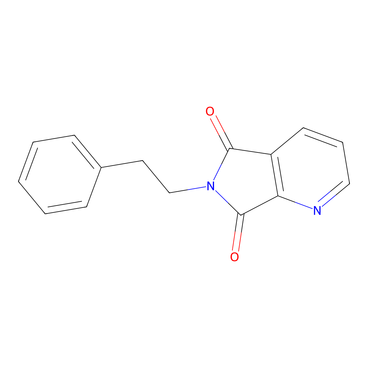 6-(2-phenylethyl)-5H-pyrrolo[3,4-b]pyridine-5,7(6H)-dione molecular structure, CAS 18184-79-7