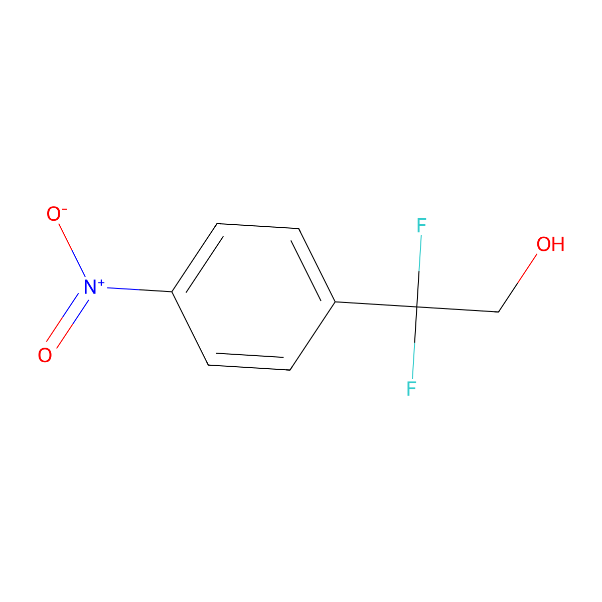 2,2-Difluoro-2-(4-nitrophenyl)ethan-1-ol molecular structure, CAS 1818412-05-3