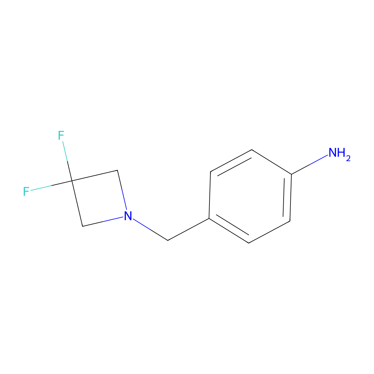 4-[(3,3-Difluoroazetidin-1-yl)methyl]aniline molecular structure, CAS 1818412-11-1