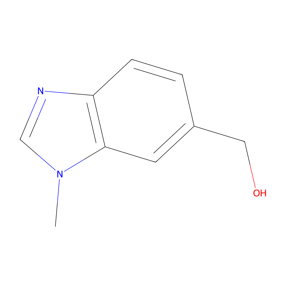 (1-methyl-1H-benzo[d]imidazol-6-yl)methanol molecular structure, CAS 181867-18-5