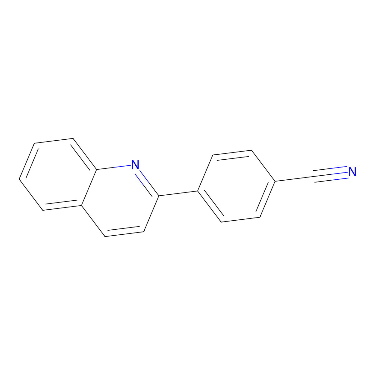 4-(Quinolin-2-YL)benzonitrile molecular structure, CAS 181867-59-4