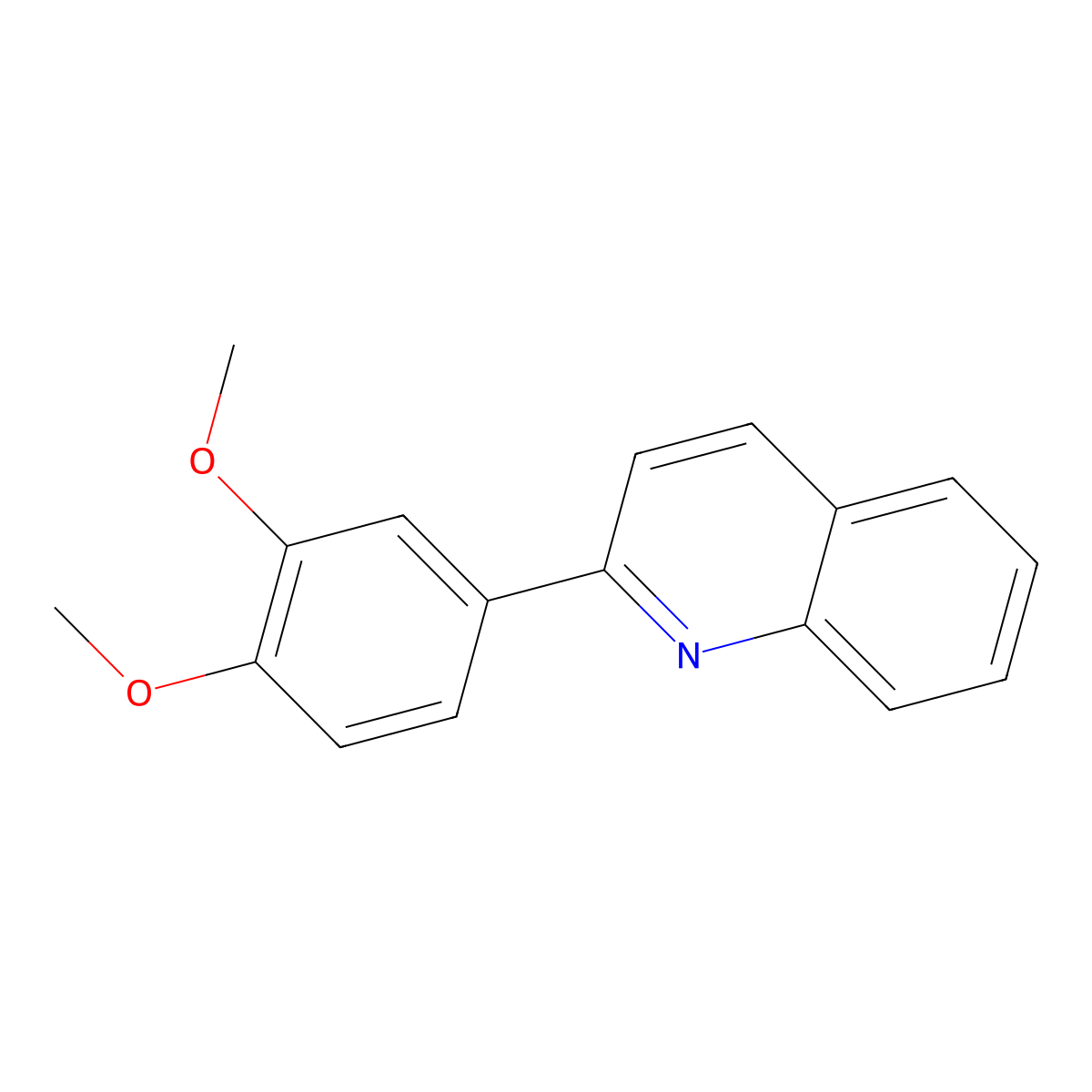 2-(3,4-Dimethoxyphenyl)quinoline molecular structure, CAS 181867-60-7