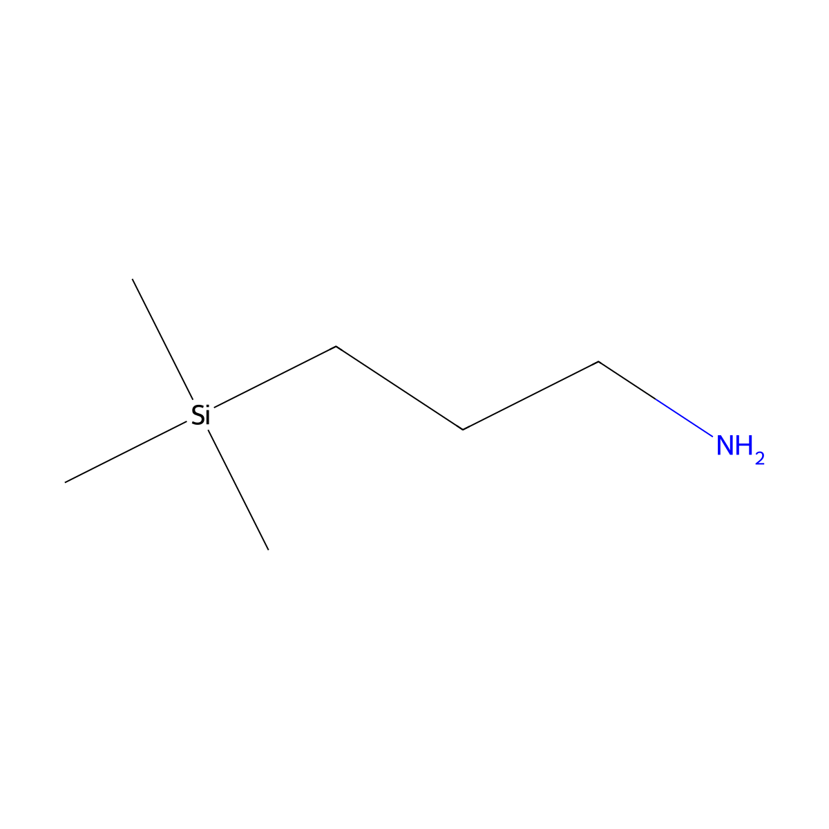 (3-Aminopropyl)trimethylsilane molecular structure, CAS 18187-14-9
