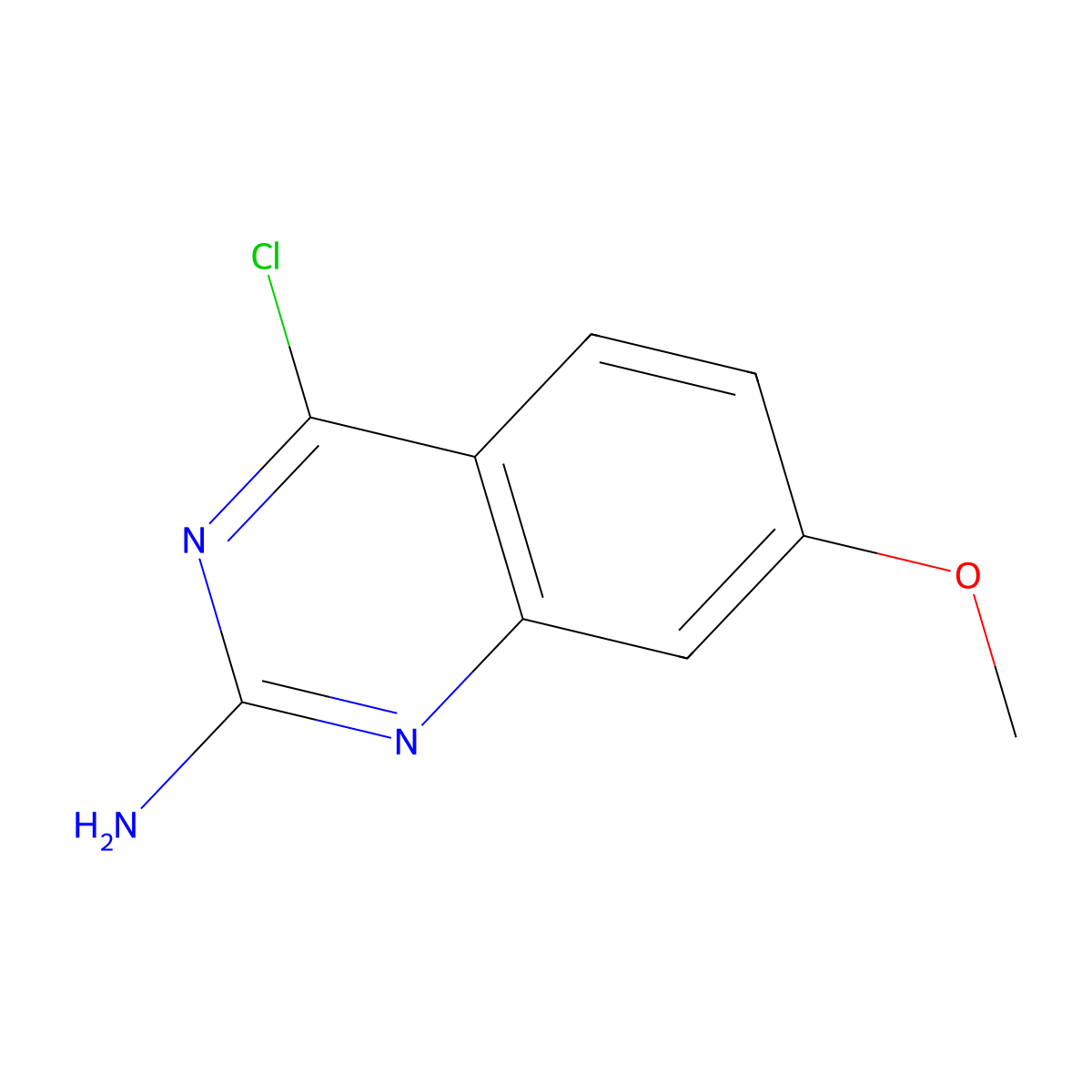 2-Amino-4-chloro-7-methoxyquinazoline molecular structure, CAS 181871-75-0