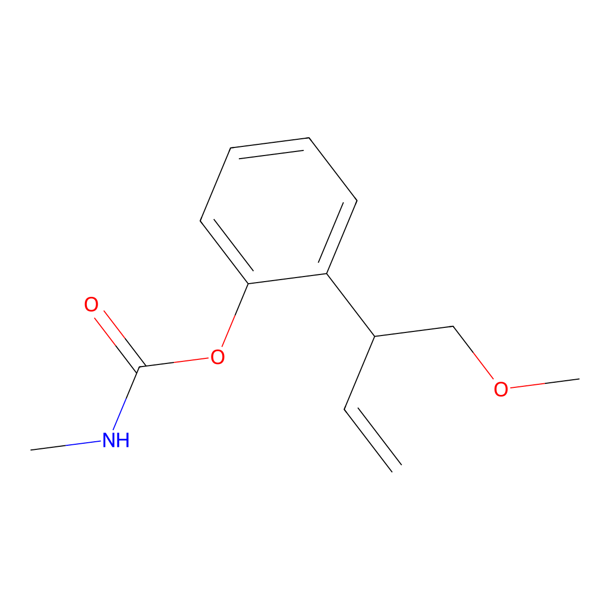 Carbamic acid, methyl-, o-(1-(methoxymethyl)allyl)phenyl ester molecular structure, CAS 18188-17-5