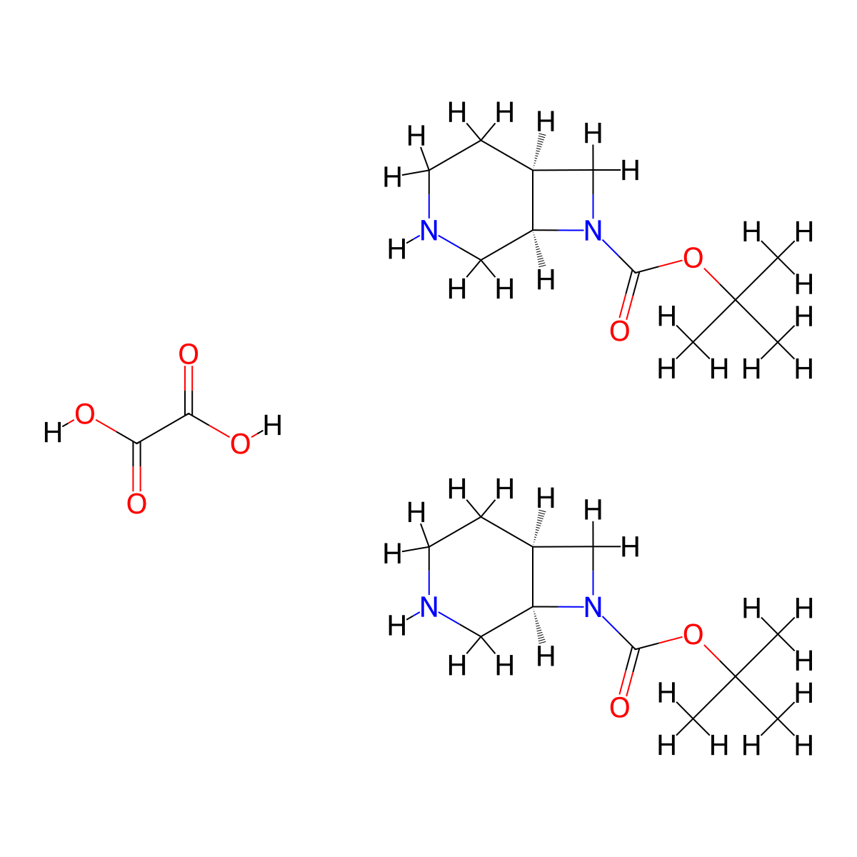 cis-Oxalic acid bis(tert-butyl-3,8-diazabicyclo[4.2.0]octane-8-carboxylate) molecular structure, CAS 1818847-25-4