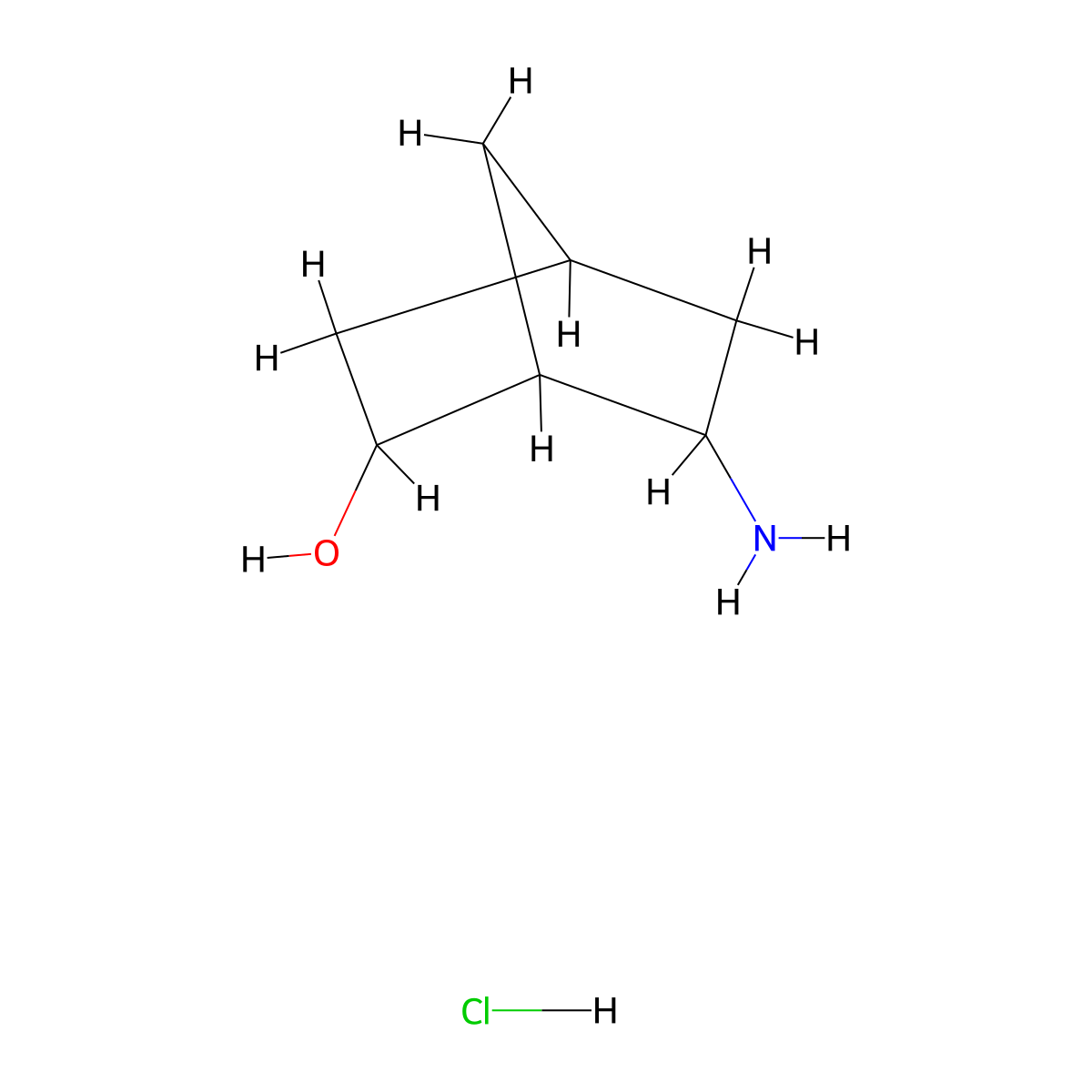 6-Aminobicyclo[2.2.1]heptan-2-ol hydrochloride molecular structure, CAS 1818847-29-8