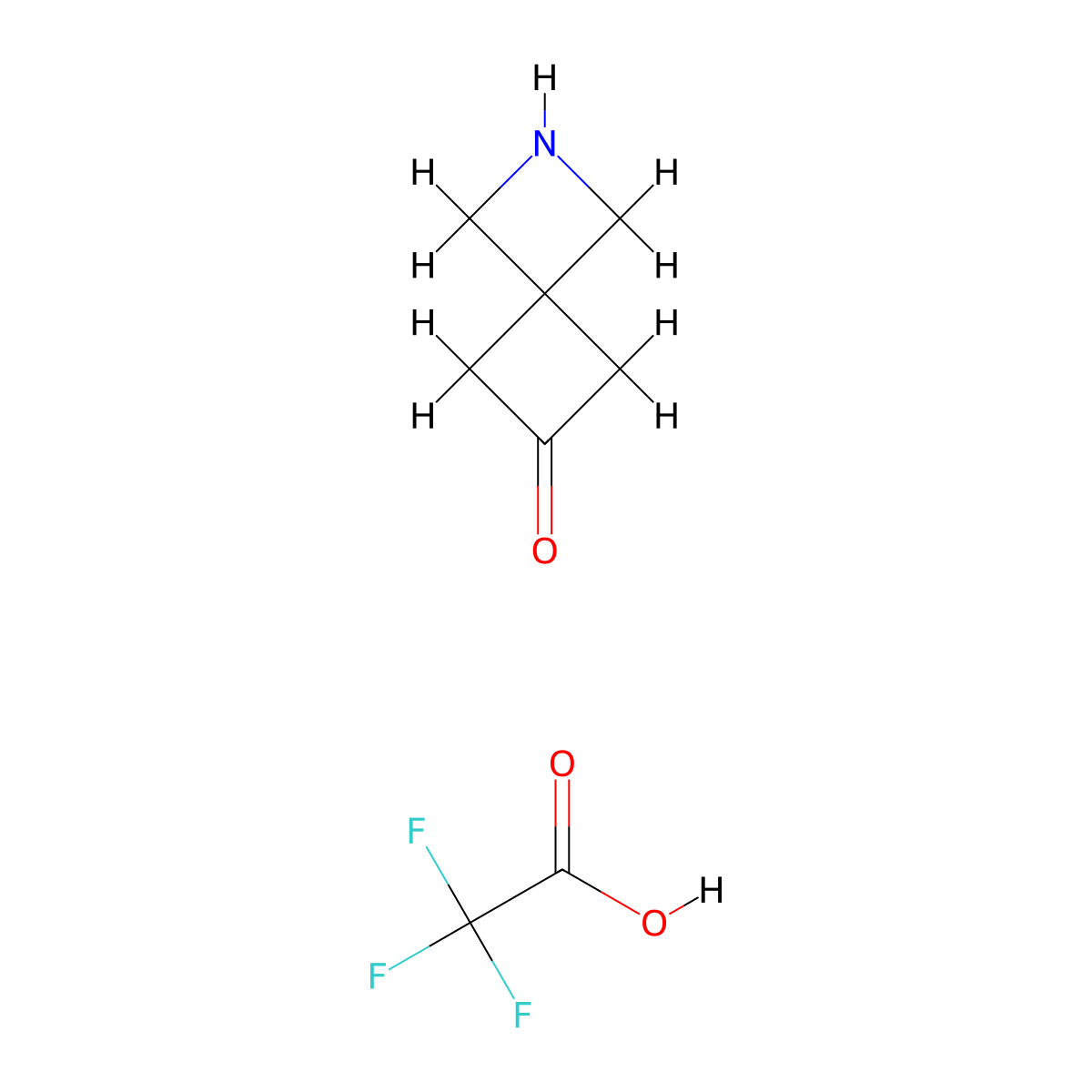 2-Azaspiro[3.3]heptan-6-one trifluoroacetate molecular structure, CAS 1818847-38-9