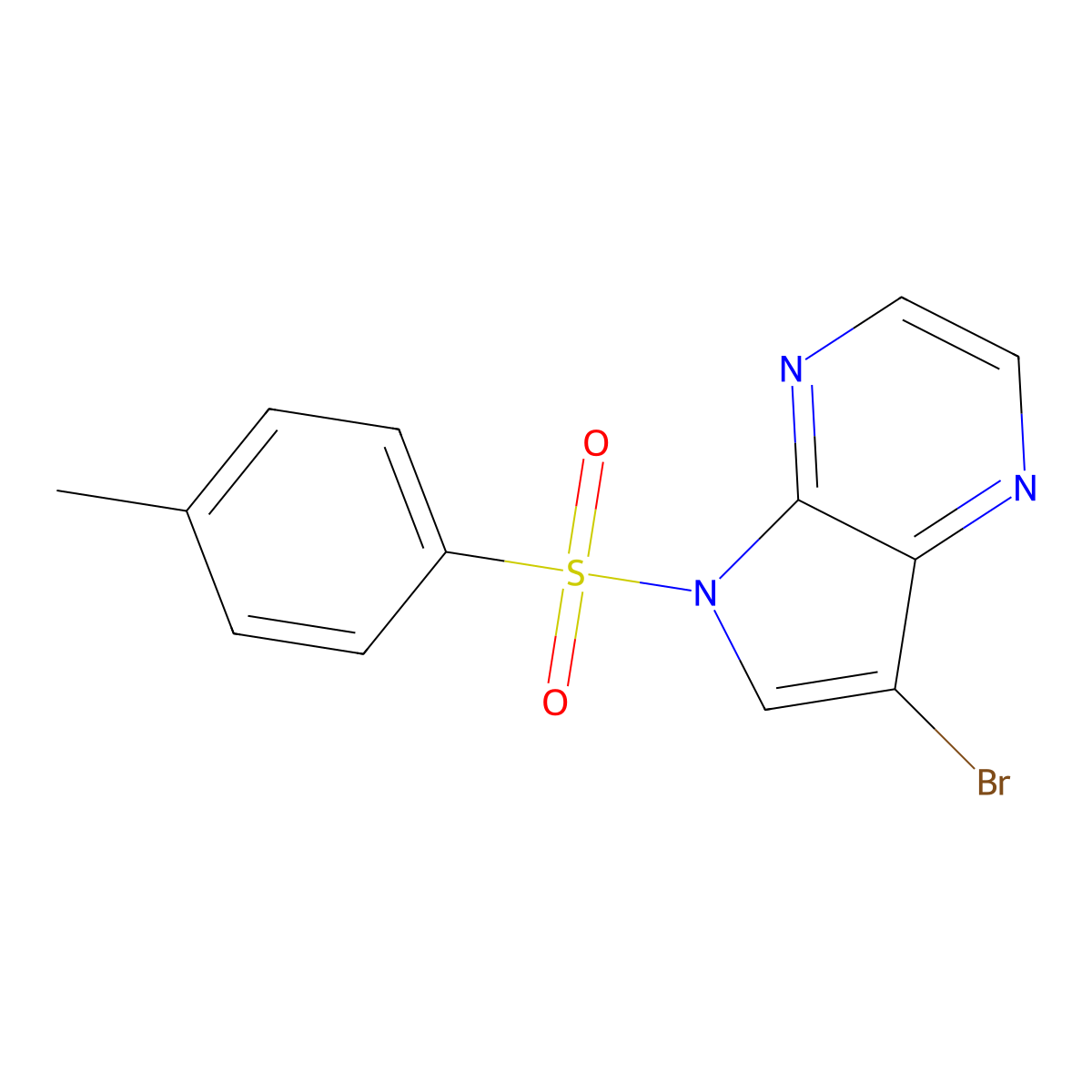 7-Bromo-5-(4-methylbenzenesulfonyl)-5H-pyrrolo[2,3-b]pyrazine molecular structure, CAS 1818847-41-4
