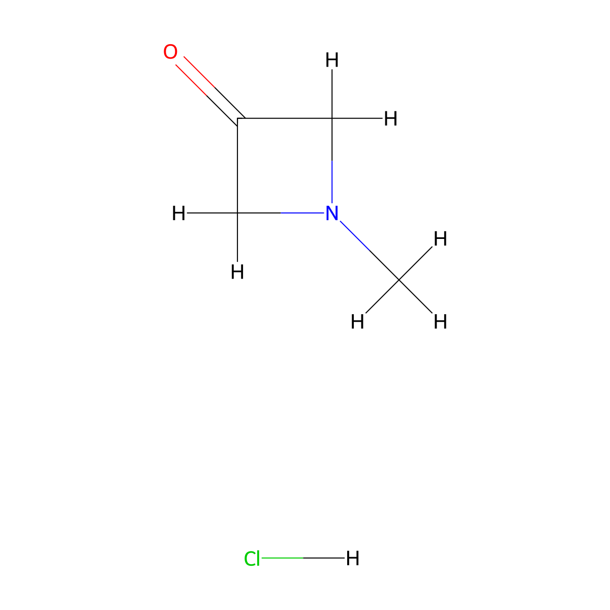 1-Methylazetidin-3-one hydrochloride molecular structure, CAS 1818847-43-6