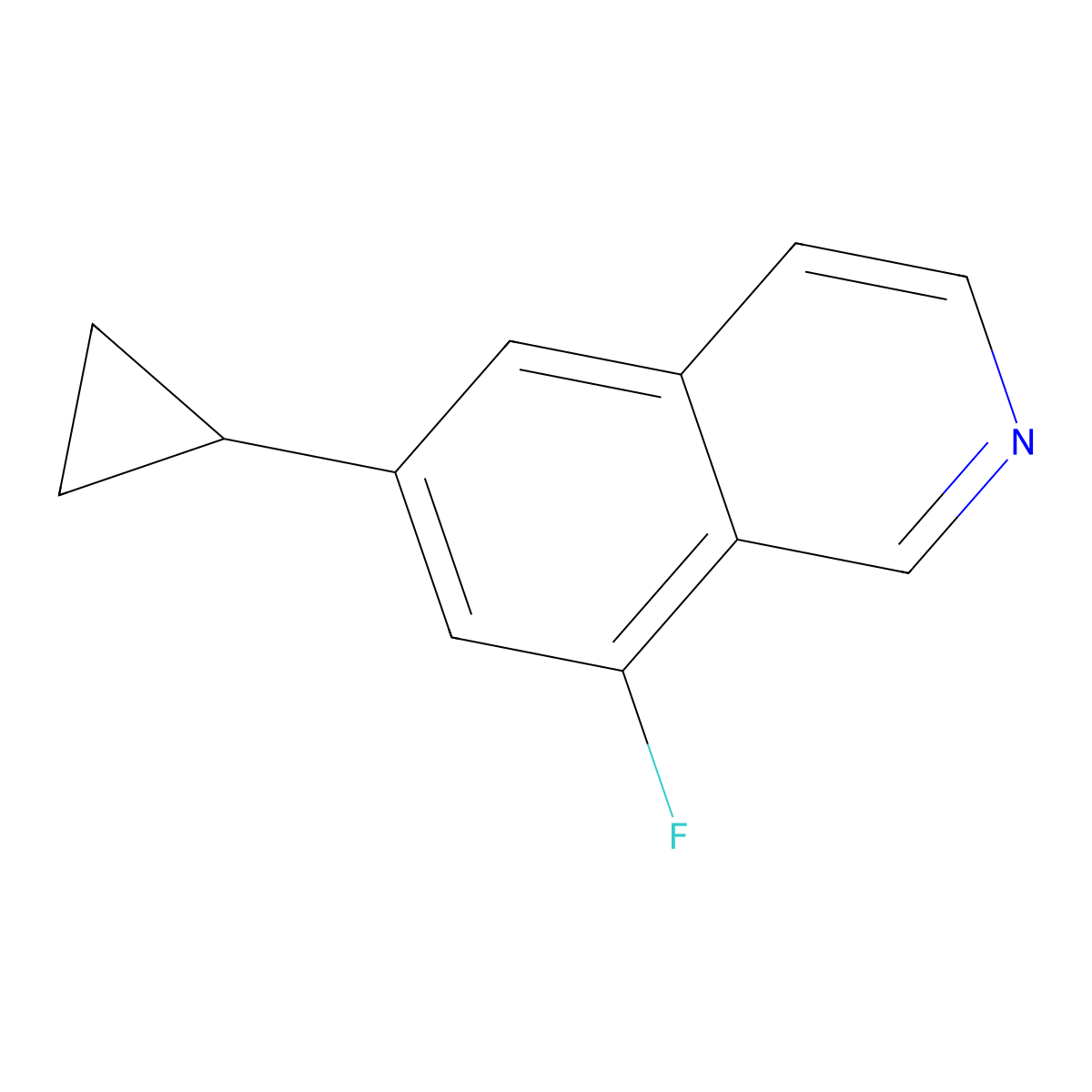 6-Cyclopropyl-8-fluoroisoquinoline molecular structure, CAS 1818847-45-8