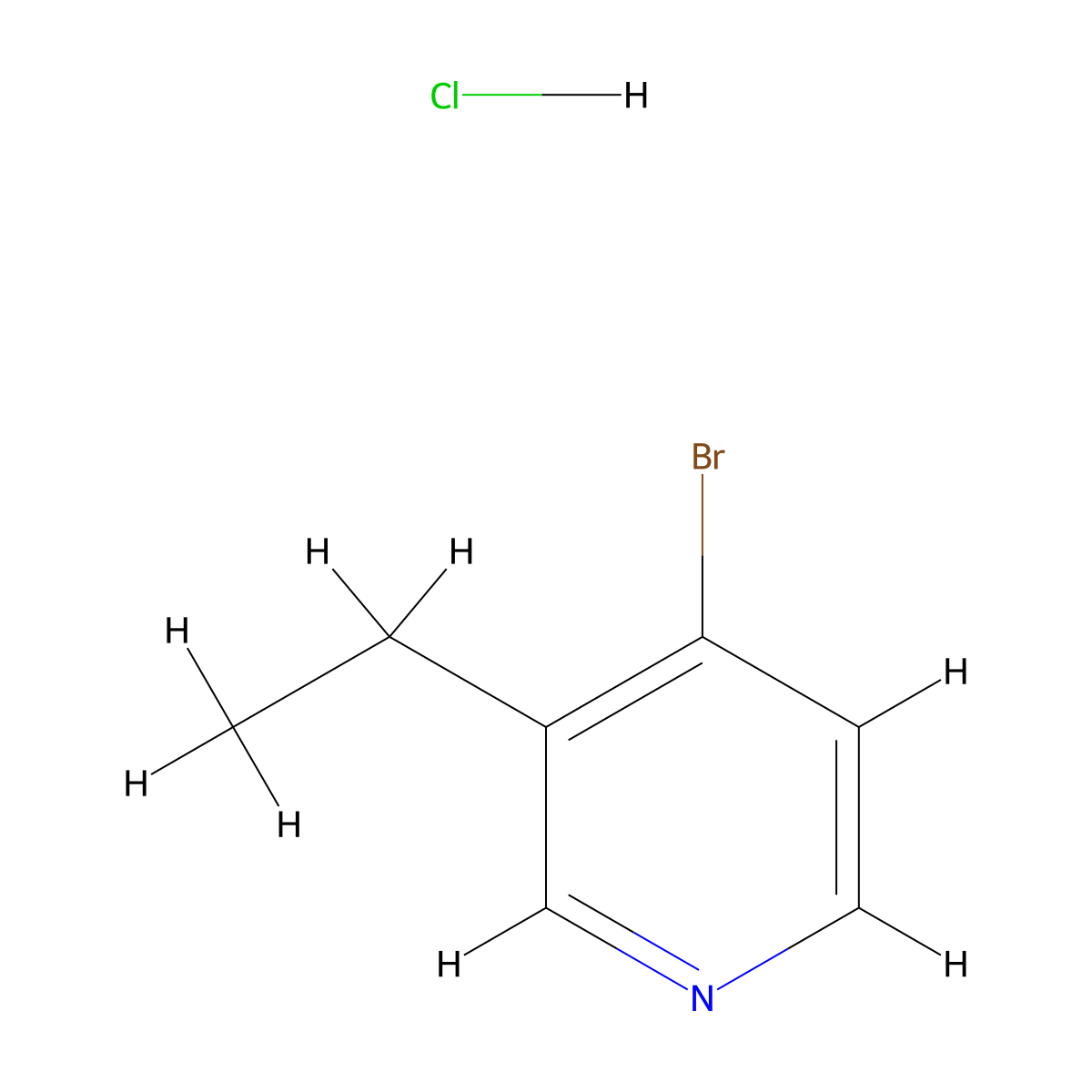 4-Bromo-3-ethylpyridine hydrochloride molecular structure, CAS 1818847-53-8