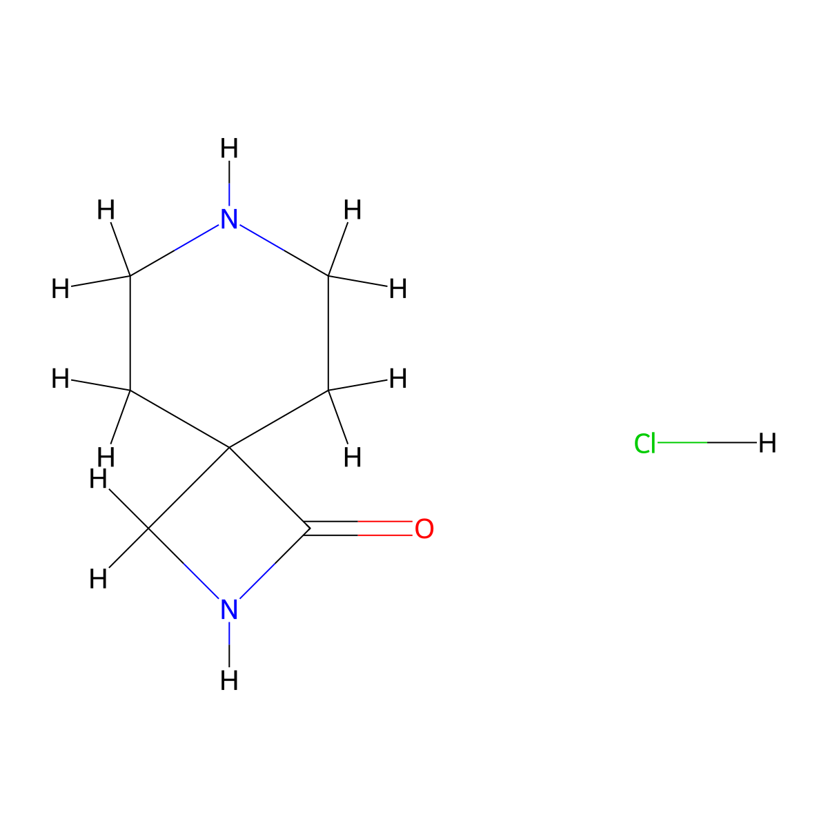 2,7-Diazaspiro[3.5]nonan-1-one hydrochloride molecular structure, CAS 1818847-63-0