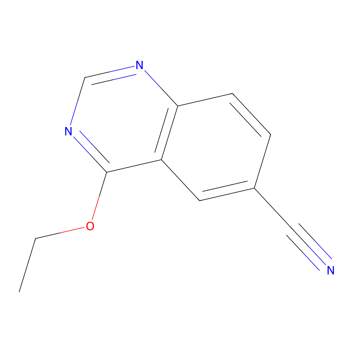 4-Ethoxyquinazoline-6-carbonitrile molecular structure, CAS 1818847-80-1