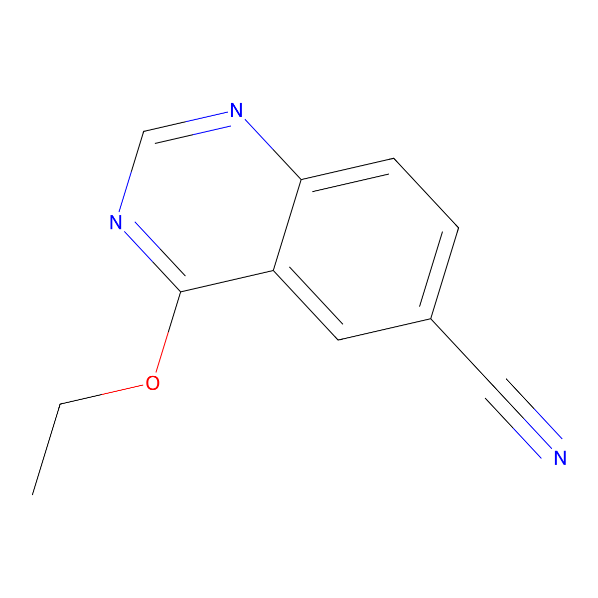 4-Ethoxyquinazoline-6-carbonitrile molecular structure, CAS 1818847-80-1
