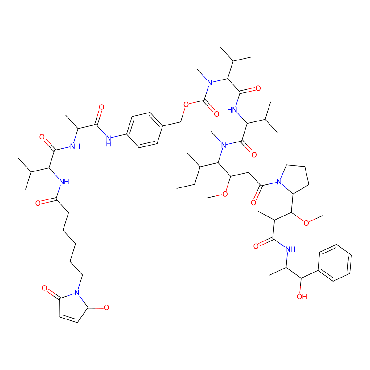 MC-VA-Pabc-mmae molecular structure, CAS 1818864-51-5