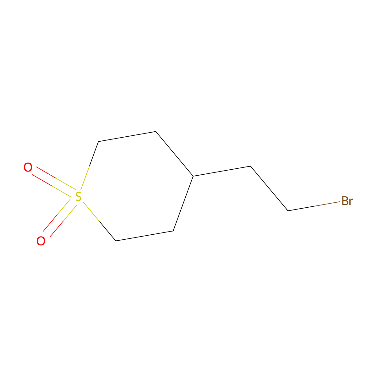 4-(2-Bromoethyl)-1lambda6-thiane-1,1-dione molecular structure, CAS 1818868-52-8