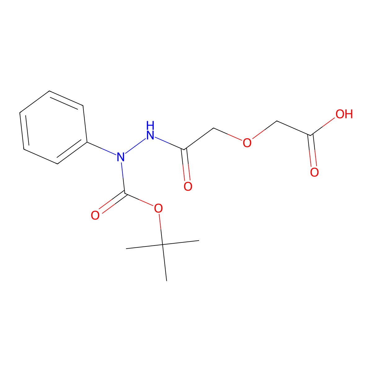 2-(2-(2-(Tert-butoxycarbonyl)-2-phenylhydrazinyl)-2-oxoethoxy)acetic acid molecular structure, CAS 1818871-29-2