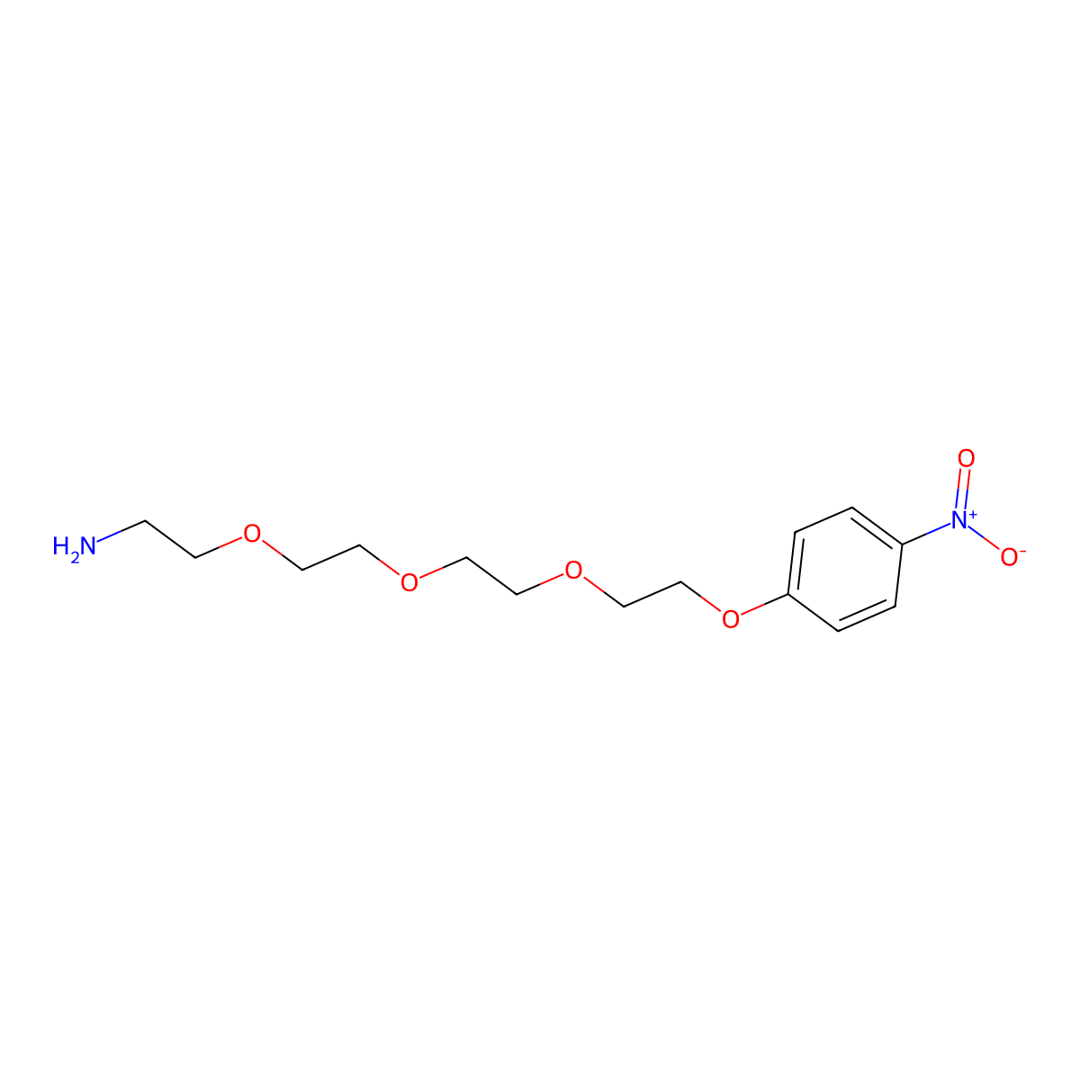 2-(2-(2-(2-(4-Nitrophenoxy)ethoxy)ethoxy)ethoxy)ethanamine molecular structure, CAS 1818885-57-2