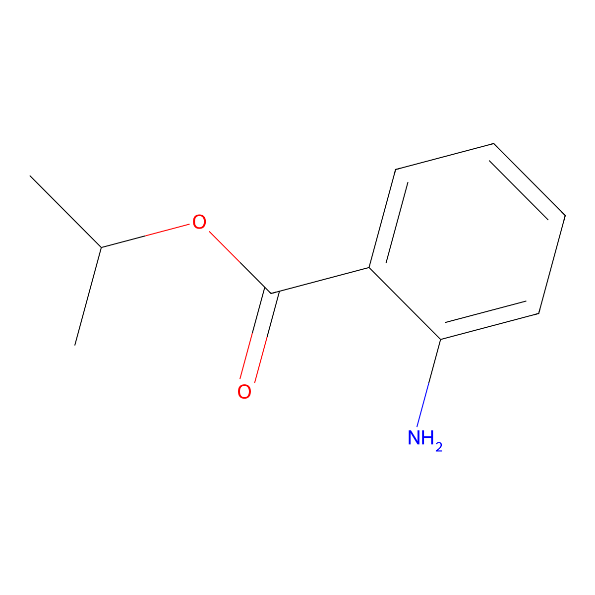 Isopropyl anthranilate molecular structure, CAS 18189-02-1