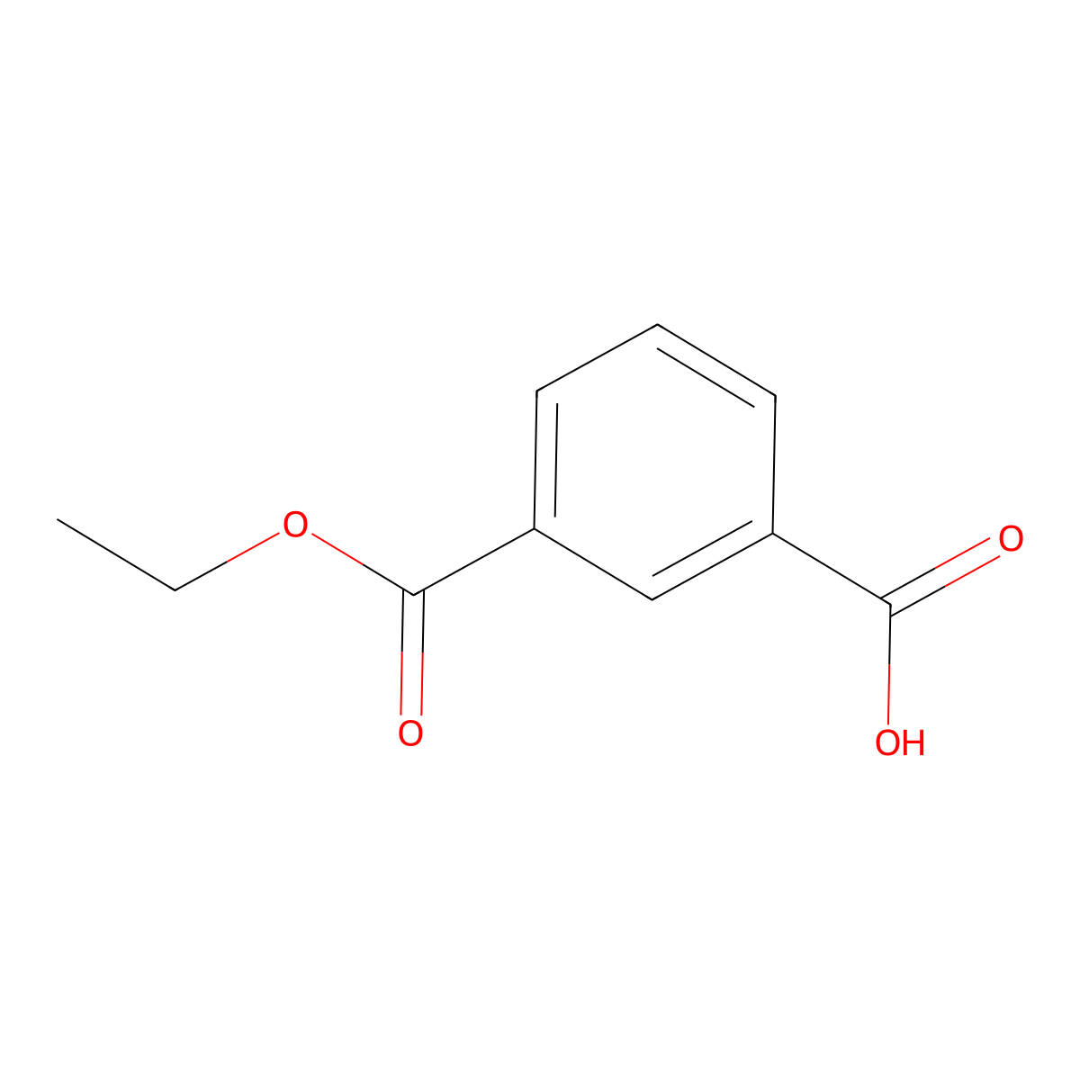 3-(Ethoxycarbonyl)benzoic acid molecular structure, CAS 18189-42-9