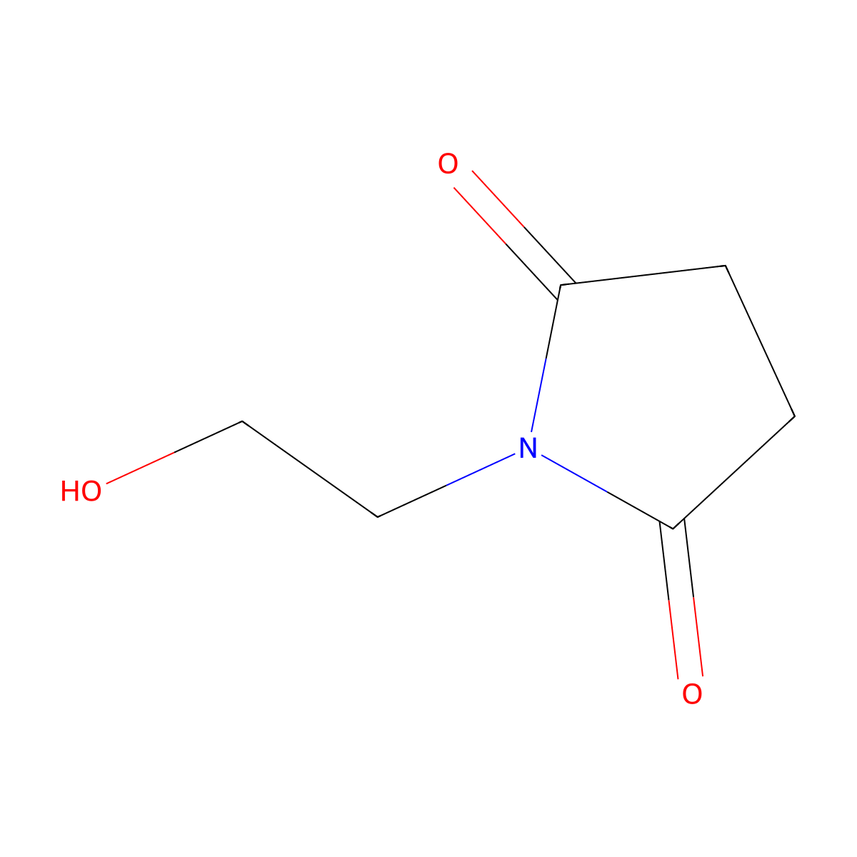 N-[2-Hydroxyethyl]succinimide molecular structure, CAS 18190-44-8