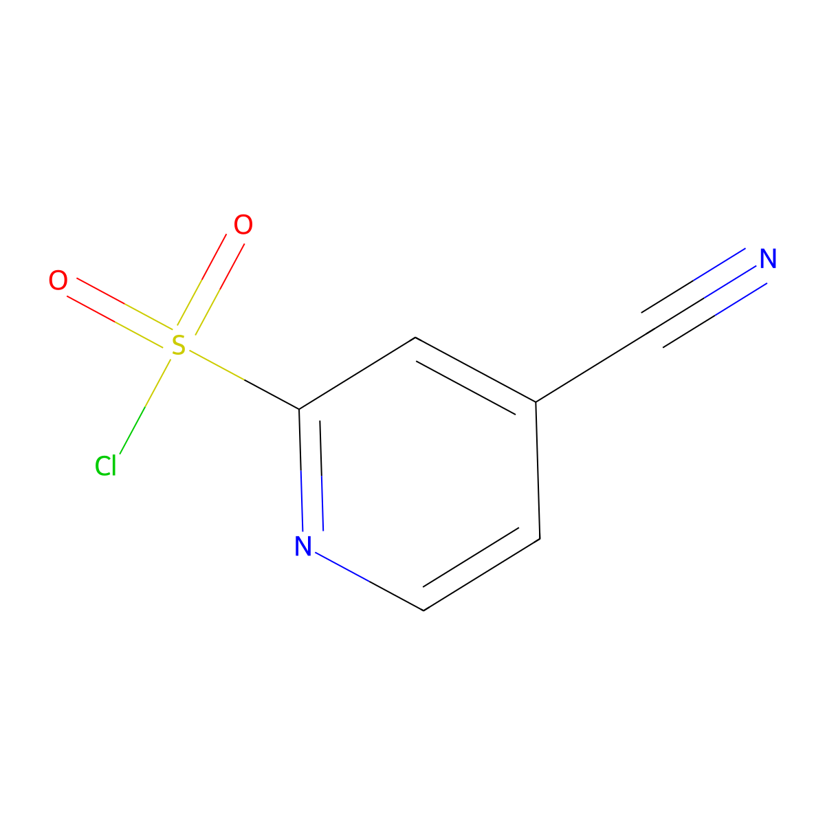 4-cyanopyridine-2-sulfonyl Chloride molecular structure, CAS 181929-38-4