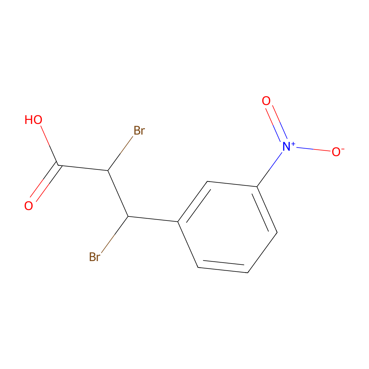 2,3-Dibromo-3-(3-nitrophenyl)propanoic acid molecular structure, CAS 18193-72-1