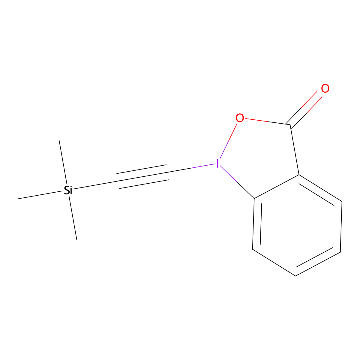 1-[(Trimethylsilyl)ethynyl]-1,2-benziodoxol-3(1H)-one molecular structure, CAS 181934-29-2