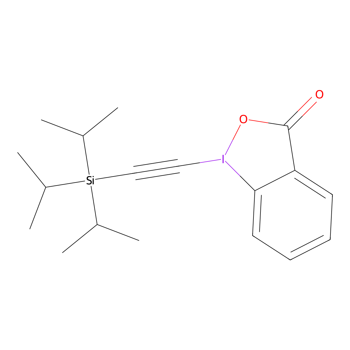 1-((Triisopropylsilyl)ethynyl)-1,2-benziodoxol-3(1H)-one molecular structure, CAS 181934-30-5