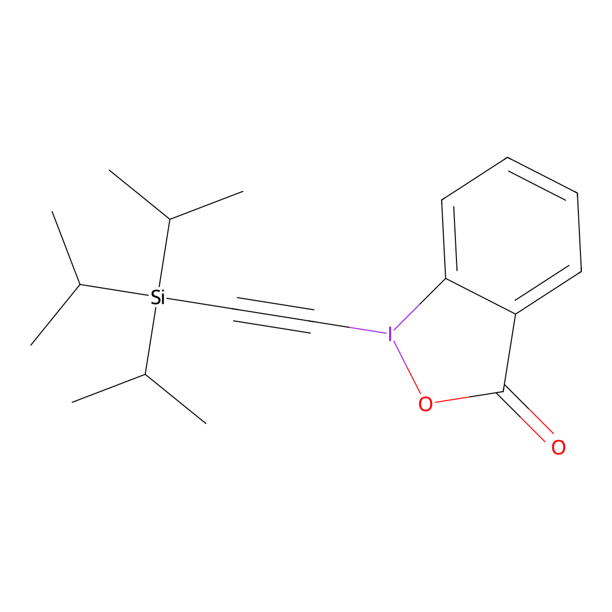 1-((Triisopropylsilyl)ethynyl)-1,2-benziodoxol-3(1H)-one molecular structure, CAS 181934-30-5
