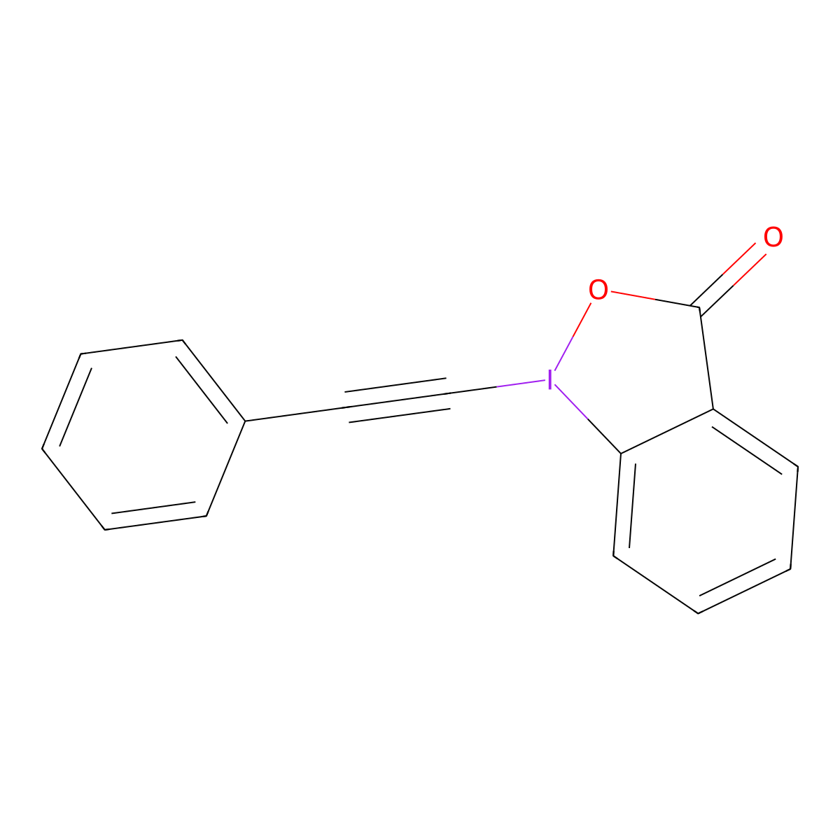 1-(2-Phenylethynyl)-1,2-benziodoxol-3(1H)-one molecular structure, CAS 181934-31-6