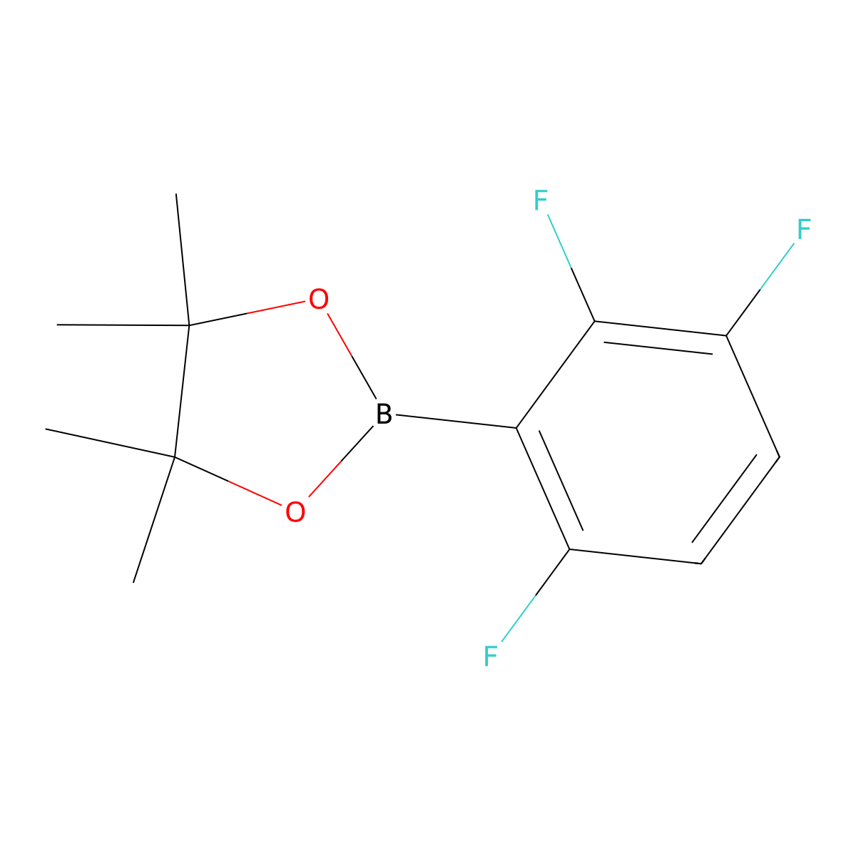 4,4,5,5-Tetramethyl-2-(2,3,6-trifluorophenyl)-1,3,2-dioxaborolane molecular structure, CAS 1819398-31-6
