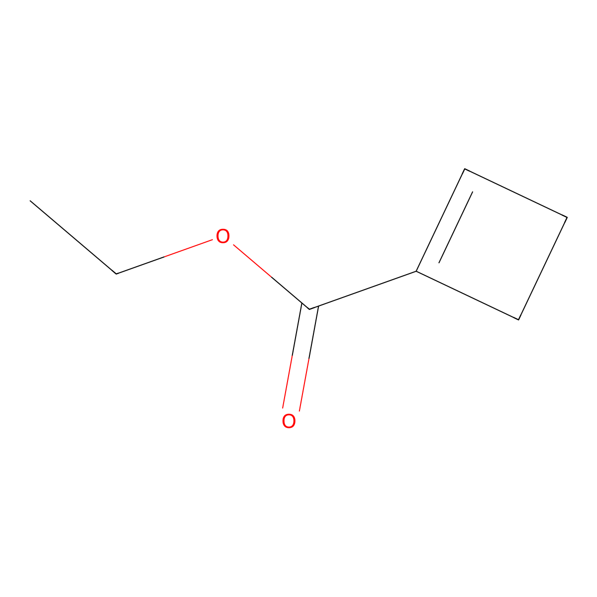 Ethyl cyclobut-1-ene-1-carboxylate molecular structure, CAS 181941-46-8
