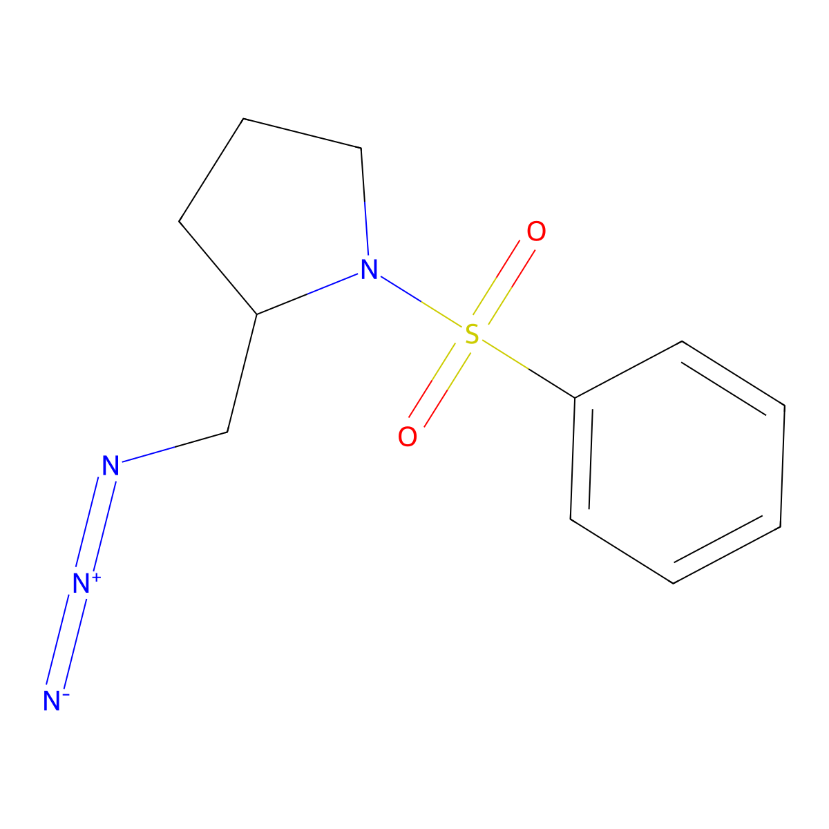 2-(Azidomethyl)-1-(benzenesulfonyl)pyrrolidine molecular structure, CAS 181945-60-8