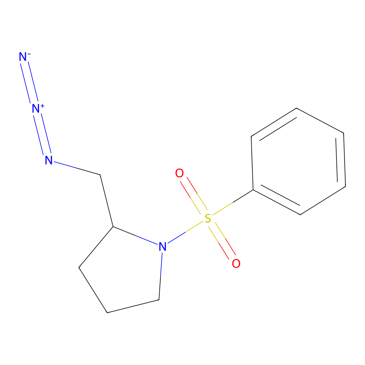 2-(Azidomethyl)-1-(benzenesulfonyl)pyrrolidine molecular structure, CAS 181945-60-8