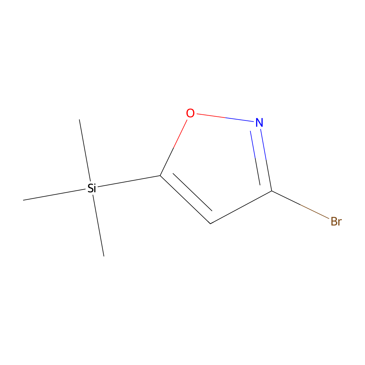 3-Bromo-5-(trimethylsilyl)-1,2-oxazole molecular structure, CAS 181947-25-1