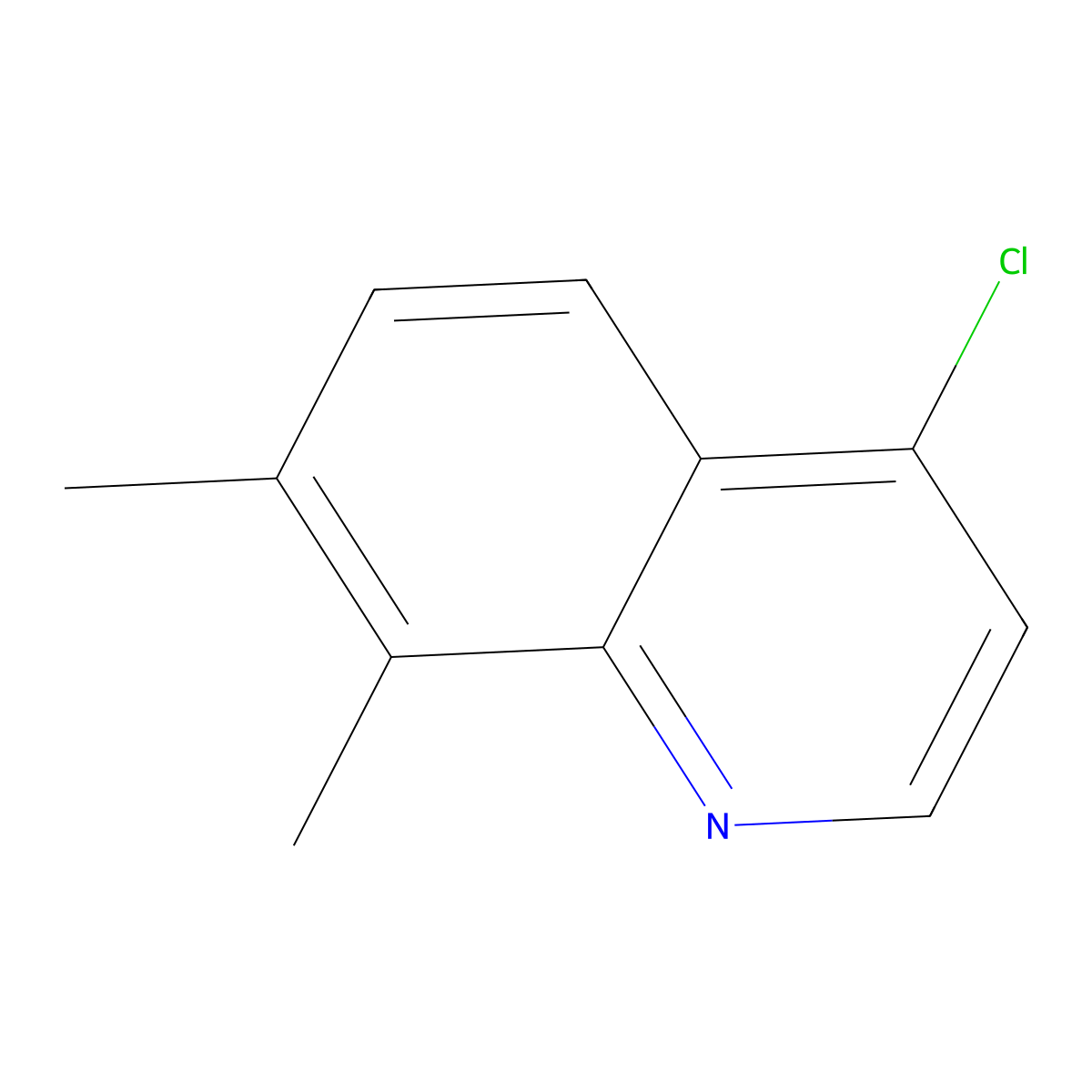 4-Chloro-7,8-dimethylquinoline molecular structure, CAS 181950-53-8