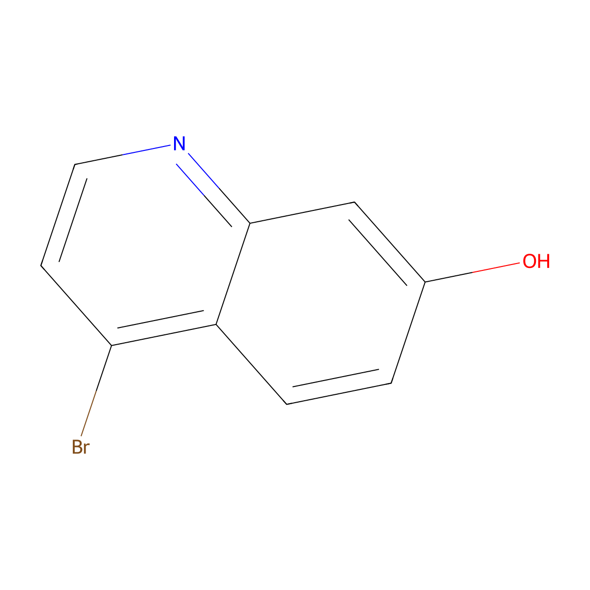 4-Bromoquinolin-7-ol molecular structure, CAS 181950-60-7